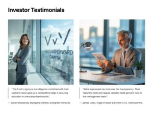 19_Investor-Testimonials Investor testimonials highlighting transparency and diligence.