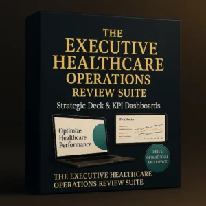 Executive Healthcare Operations Template Review Suite – premium strategic PowerPoint deck and KPI dashboards for hospital performance, healthcare leadership, and operations excellence