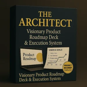 The Architect – visionary product roadmap deck and execution system with professional slides, product strategy frameworks, and roadmap templates.