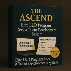 The Ascend – elite L&D program deck and talent development system with professional slides, training plans, and learning & development frameworks.