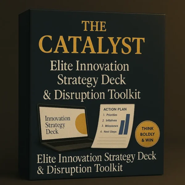The Catalyst – elite innovation strategy deck and disruption toolkit with professional slides, action plans, and business transformation frameworks.
