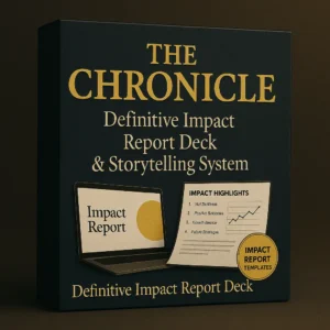 The Chronicle – definitive impact report deck and storytelling system with professional slides, impact highlights, and reporting templates for executives and nonprofits.