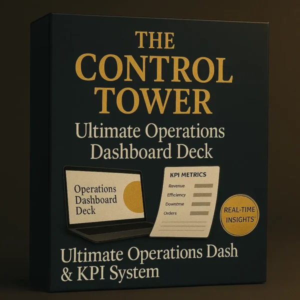 The Control Tower – ultimate operations dashboard deck and KPI system with professional slides, performance metrics, and executive reporting dashboards.