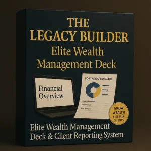 The Legacy Builder – elite wealth management deck and client reporting system with professional financial slides, portfolio dashboards, and investment reporting templates.