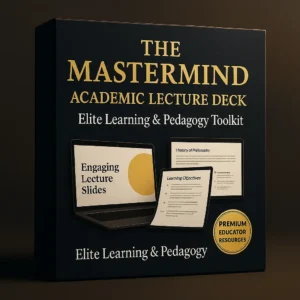 The Mastermind Academic Lecture Deck – elite learning and pedagogy toolkit with academic PowerPoint slides, lecture frameworks, and educator resources.