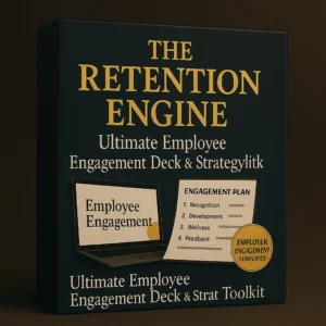 The Retention Engine – ultimate employee engagement deck and strategy toolkit with professional slides, engagement plans, and HR retention frameworks.