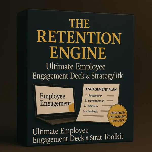 The Retention Engine – ultimate employee engagement deck and strategy toolkit with professional slides, engagement plans, and HR retention frameworks.